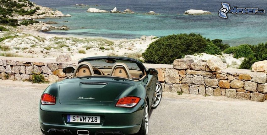 Porsche Boxster, kabrió, tenger