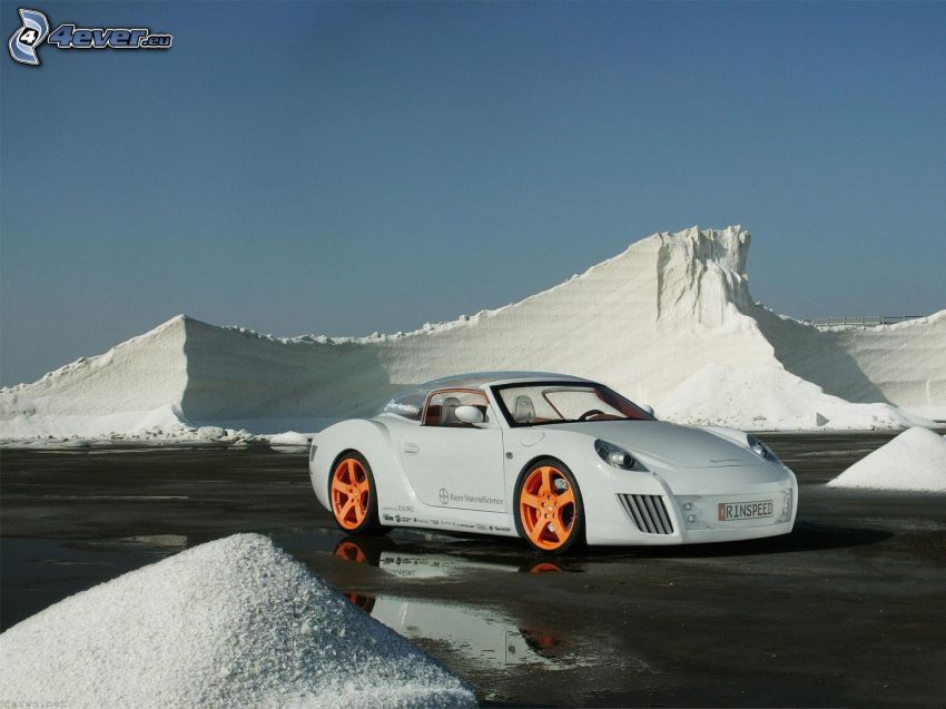 Rinspeed zaZen, Porsche, sportautó, hó