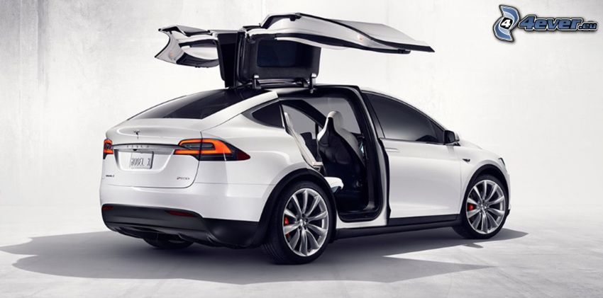 Tesla Model X, ajtó, falcon doors