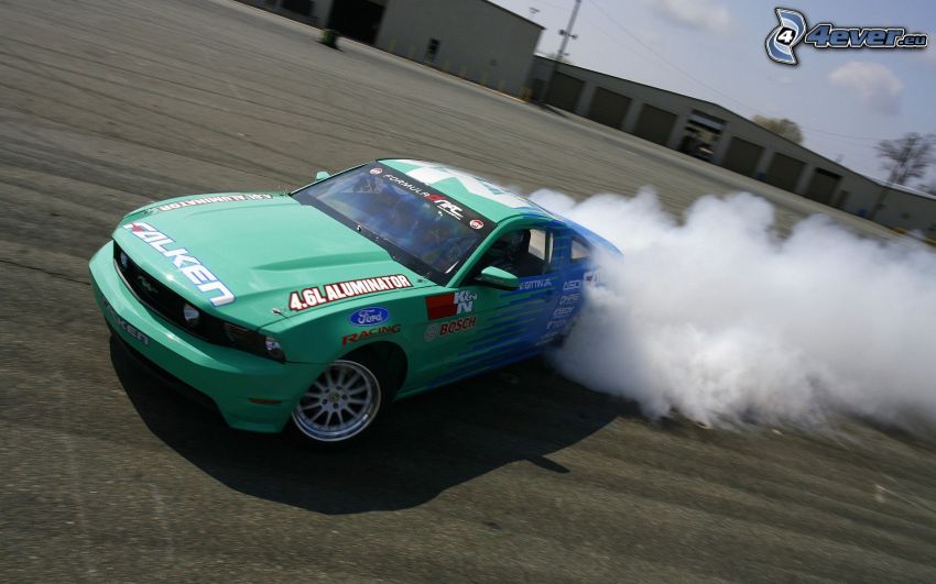 Ford Mustang RTR-X, drift, füst
