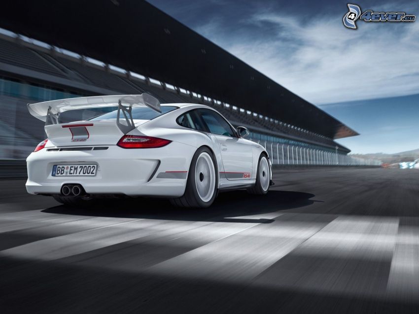 Porsche 911, sebesség, lelátó, versenykör