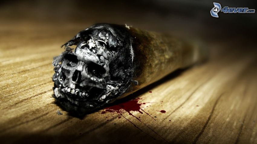 dohányzás elleni kampány, cigaretta, koponya