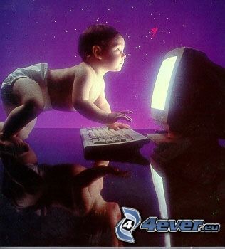 gyermek a számítógépnél