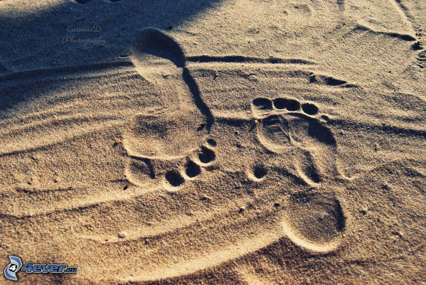 lábnyomok a homokban