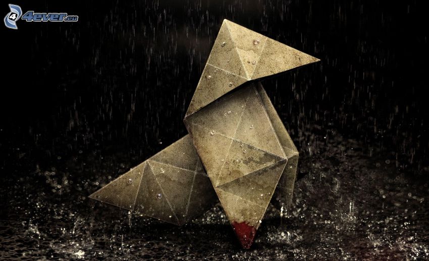 origami, eső