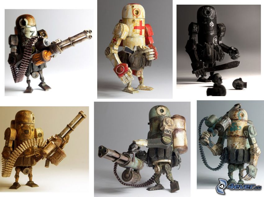 robotok, figurák