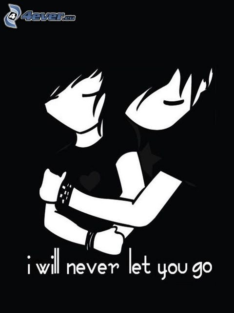 I will never let you go, emo pár, emo ölelés, szerelem