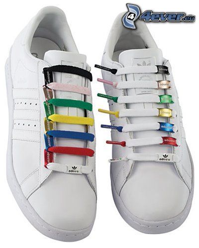 Adidas, cipőfűző, színes