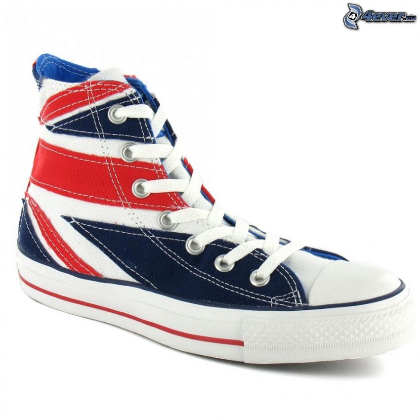 Converse, tornacipő, angol zászló