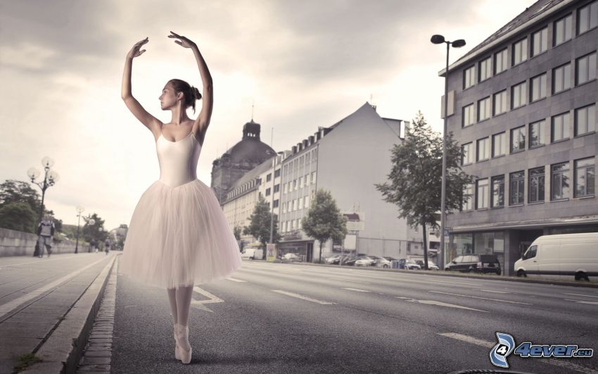 balett táncosnő, utca
