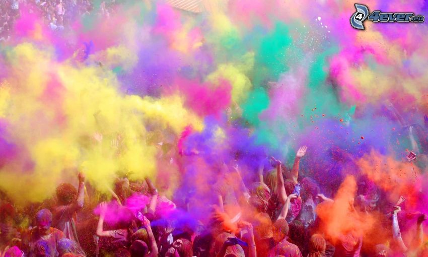 színek, néptömeg, öröm