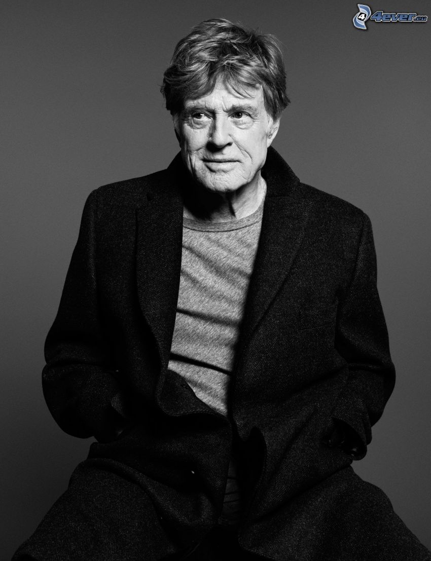 Robert Redford, fekete-fehér kép