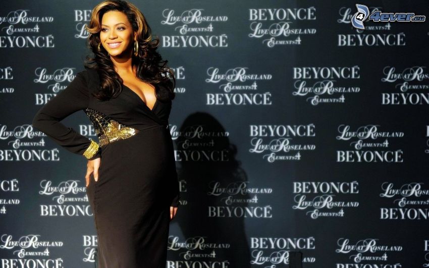 Beyoncé Knowles, fekete ruha, terhes nő