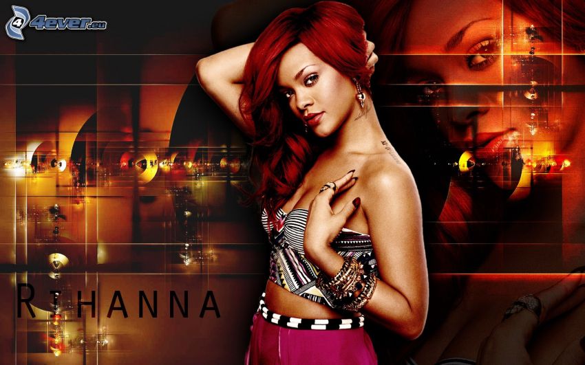 Rihanna, vörös haj