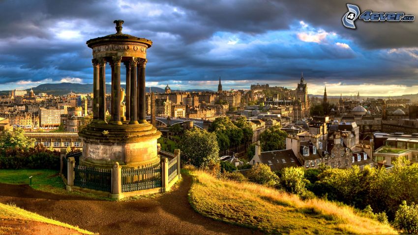 Edinburgh, kilátás a városra