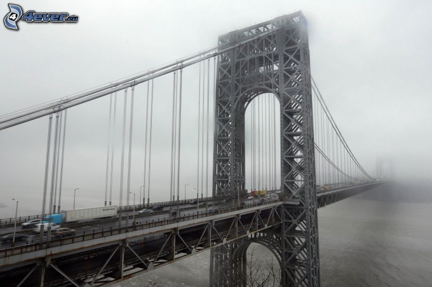 George Washington Bridge, köd