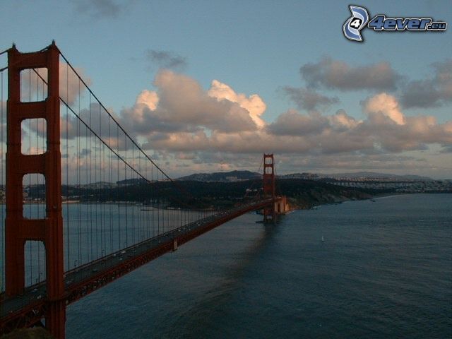Golden Gate, San Francisco, híd, tenger