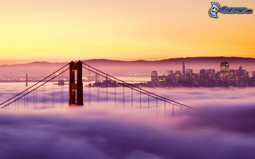 San Francisco, Golden Gate, híd a ködben