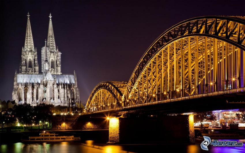 Köln, Hohenzollern Bridge, Kölni dóm, katedrális