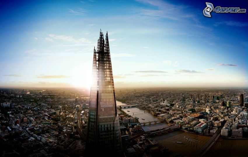 The Shard, London, napnyugta