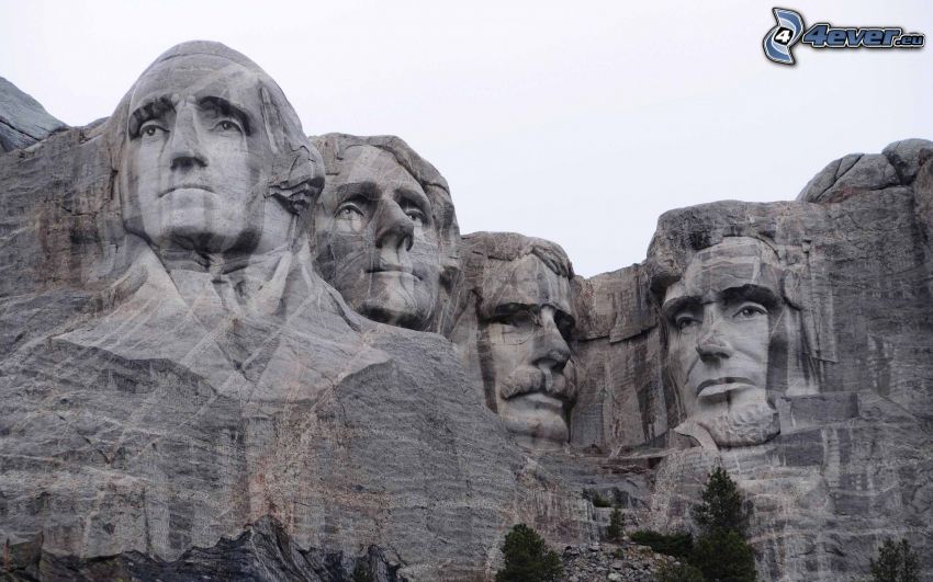 Mount Rushmore, emlékmű, elnökök fejei, George Washington, Thomas Jefferson, Theodore Roosevelt, Abraham Lincoln