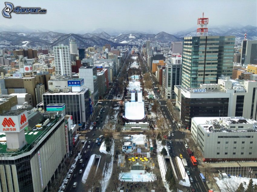 Odori Park, Sapporo, hegyvonulat