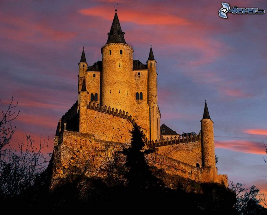 Alcázar of Segovia, esti égbolt