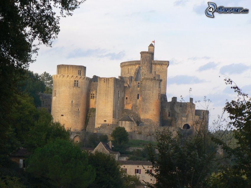 château de Bonaguil, fák