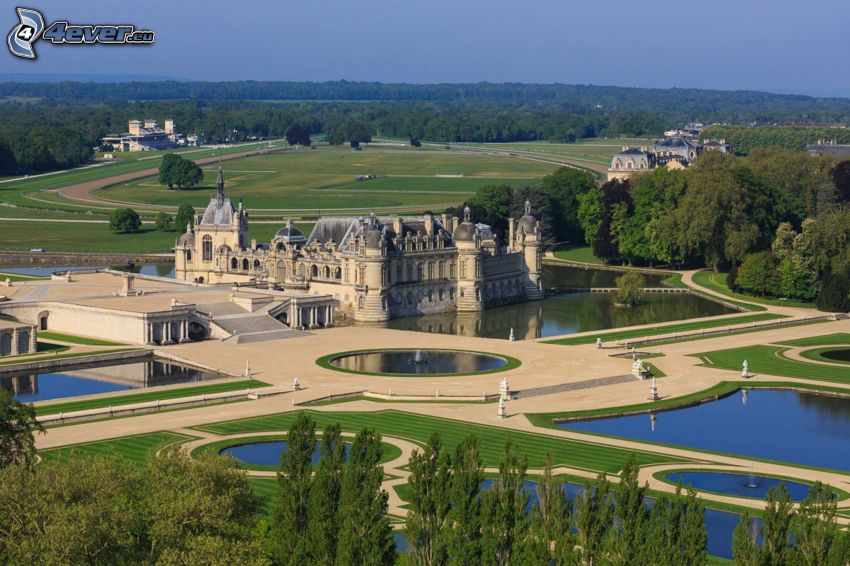 Château de Chantilly, kert, tavak, park