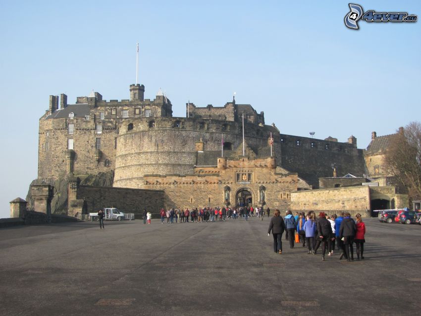 Edinburgh-i vár, turisták