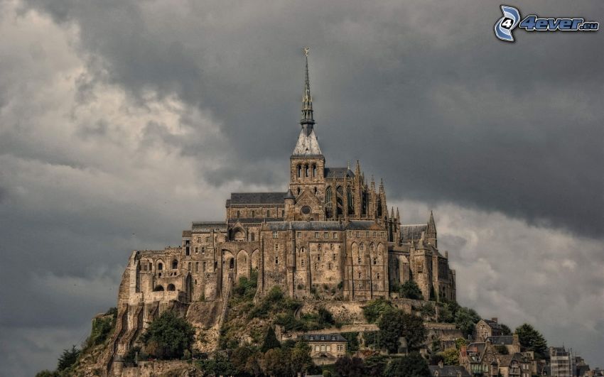 Mont Saint-Michel, apátság, Franciaország