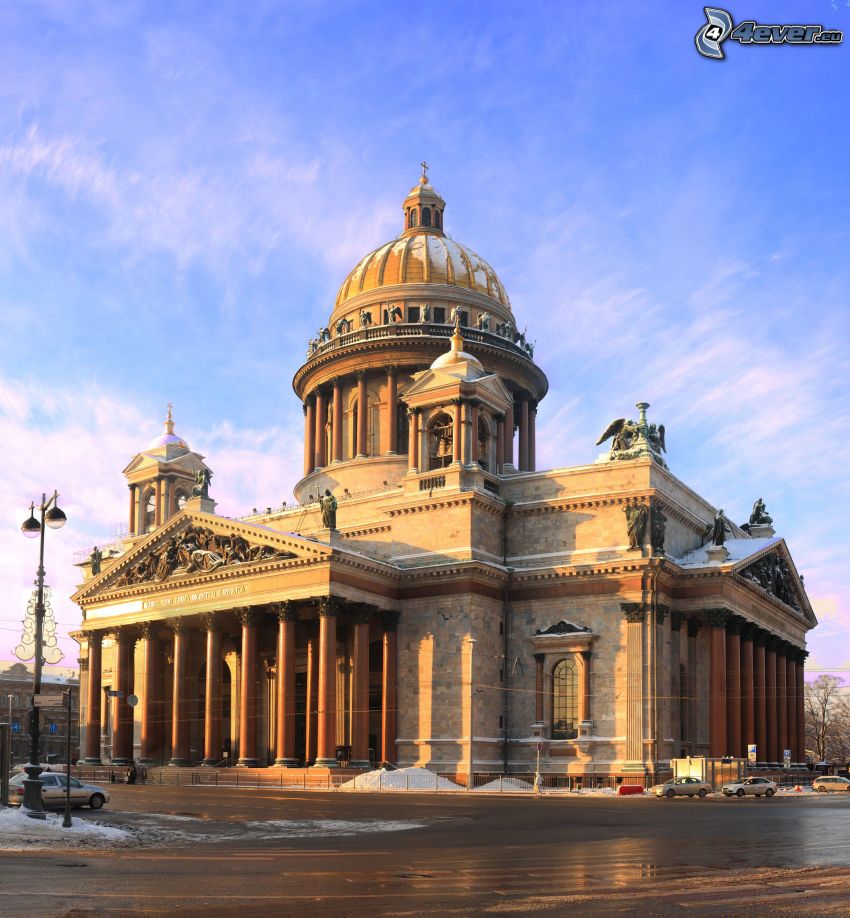 Szent Izsák székesegyház, Szentpétervár, hó