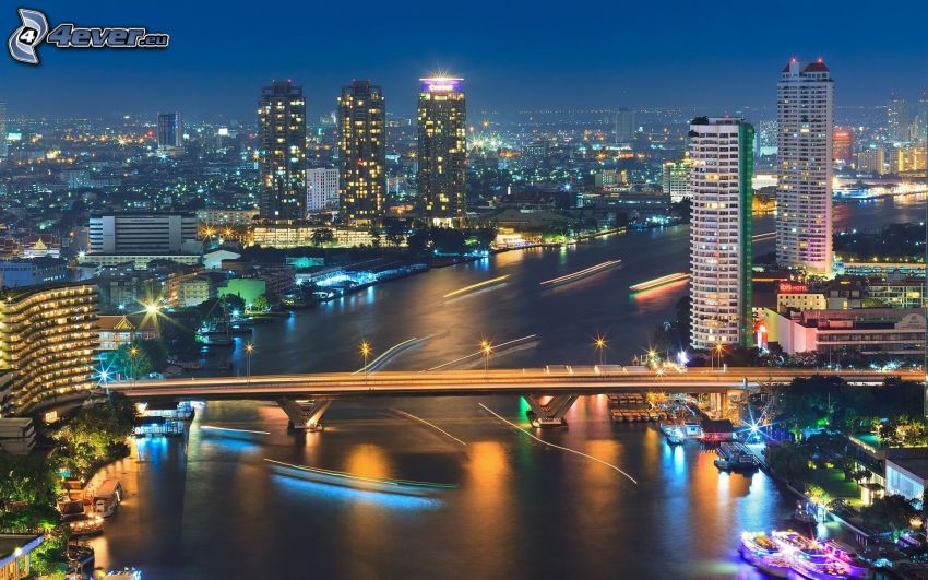 Bangkok, éjszakai város