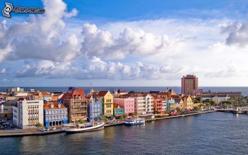 Curaçao, tenger, felhők