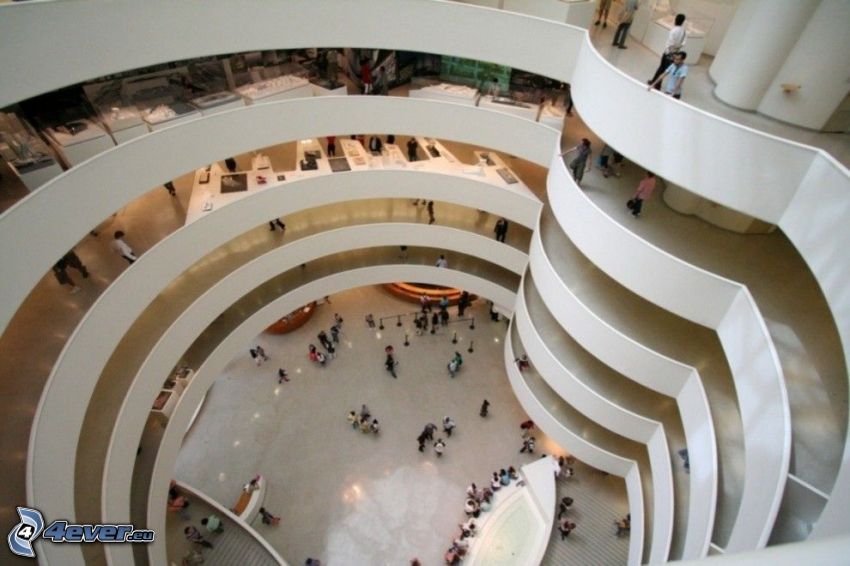 Guggenheim Museum, beltér, múzeum