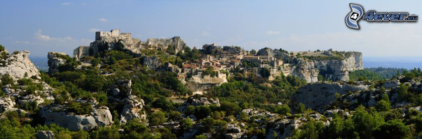 Les Baux de Provence, sziklák