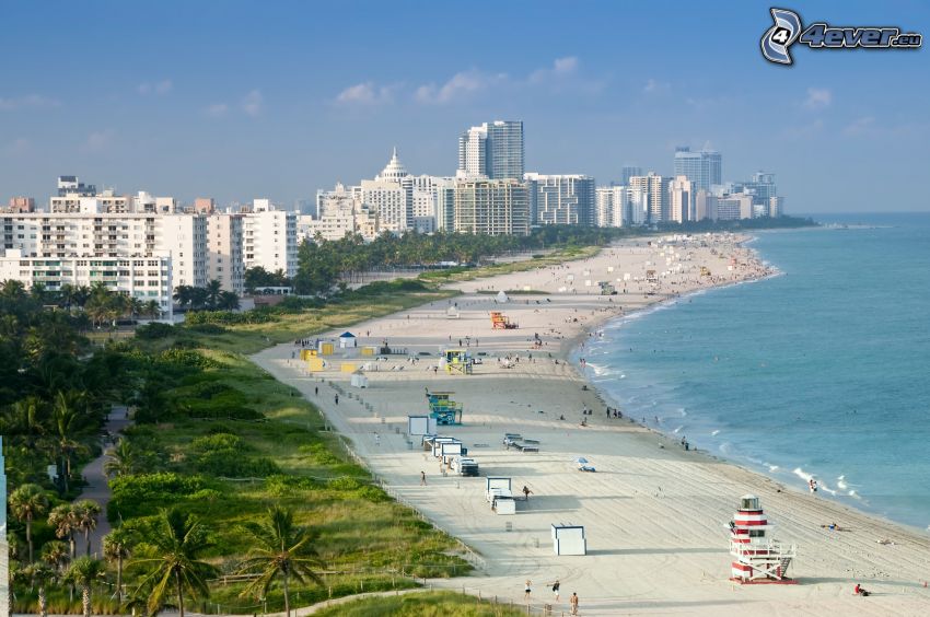 Miami, tengerparti város, strand