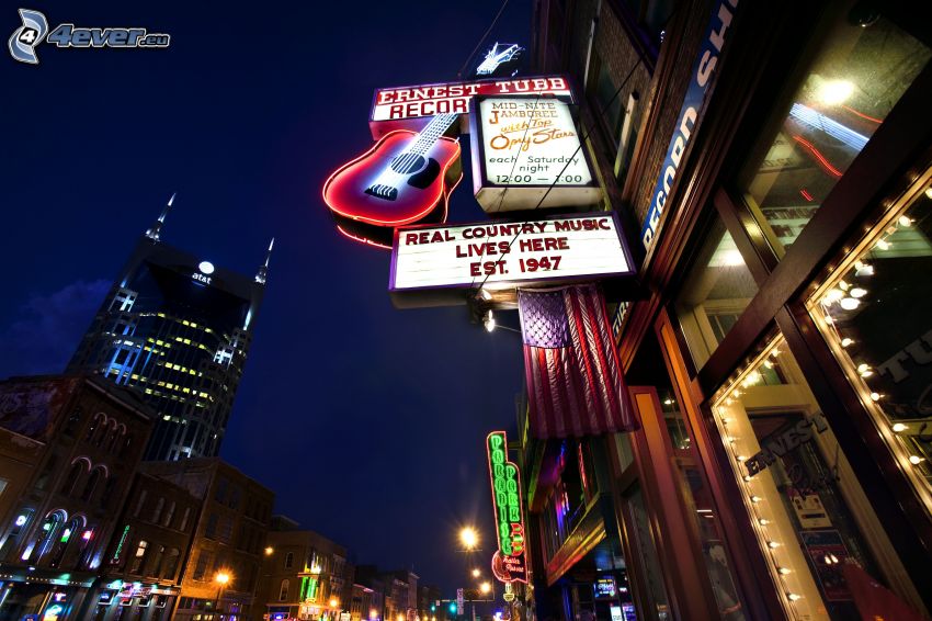 Nashville, éjszakai város