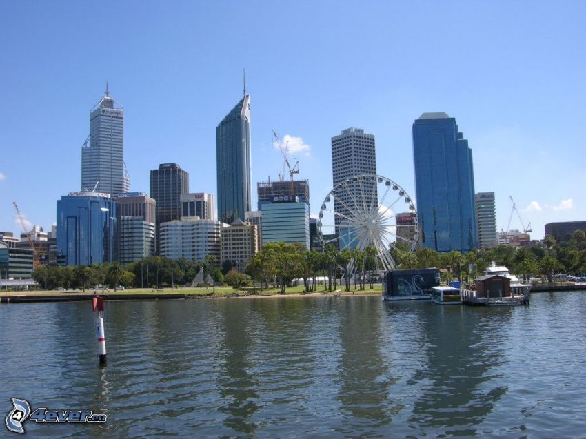 Perth, felhőkarcolók, óriáskerék