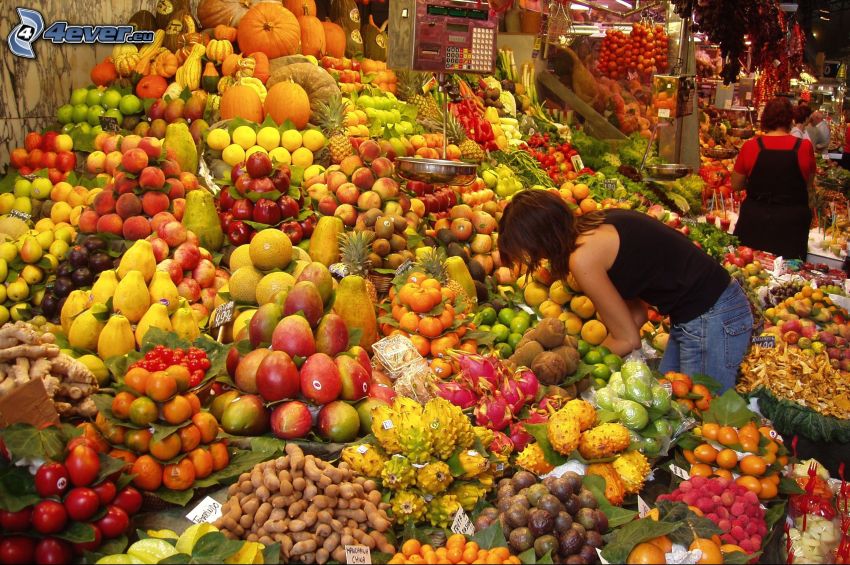 piactér, gyümölcs