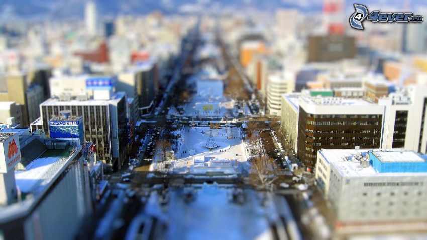 Sapporo, Japán, diorama