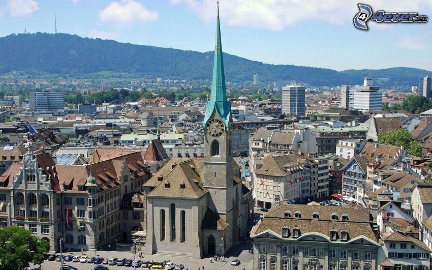 Zürich, kilátás a városra