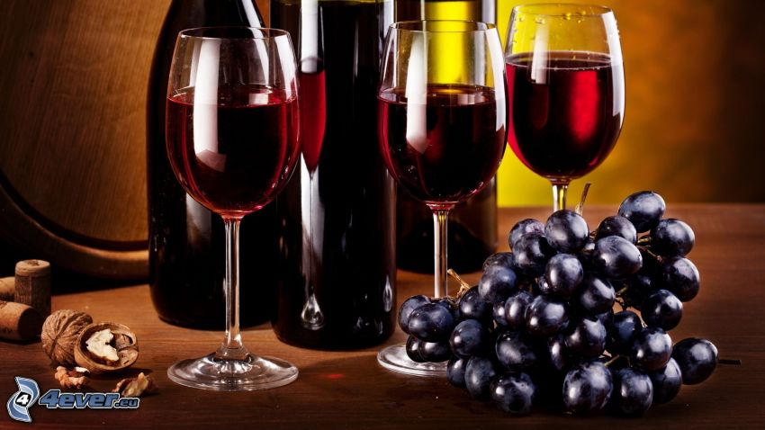 bor, szőlő
