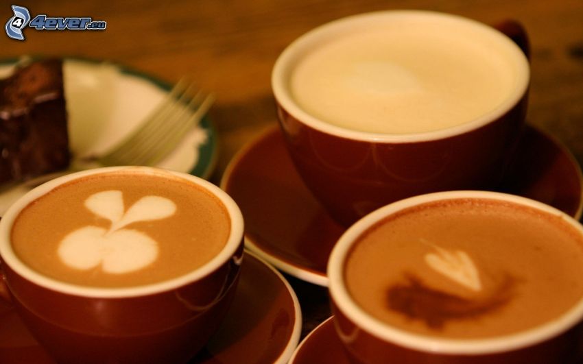 csésze kávé, latte art