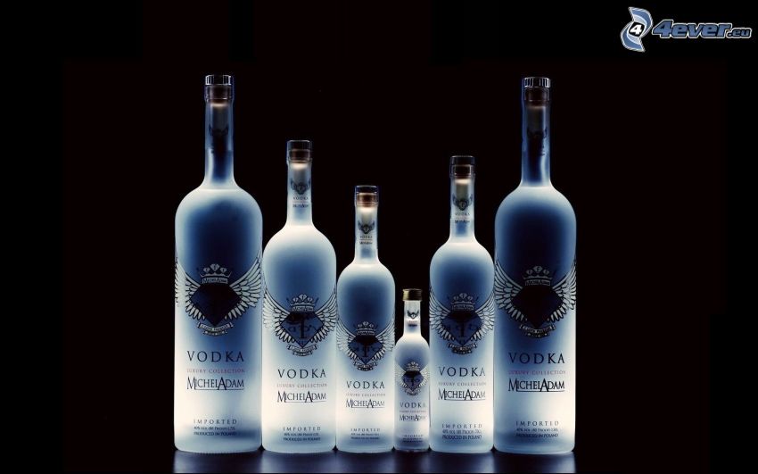 Michel Adam Vodka, üvegek, alkohol