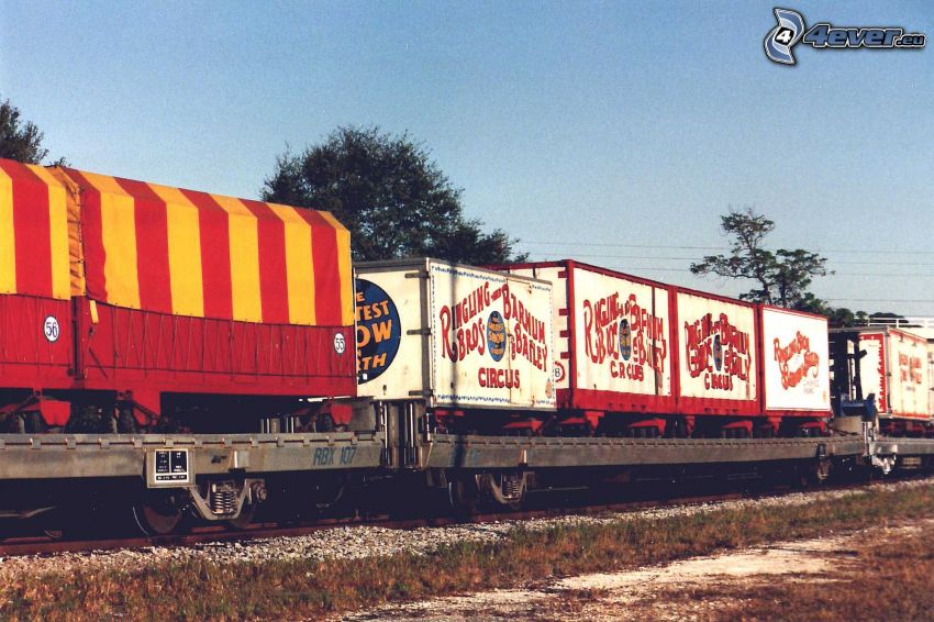 vonat, cirkusz