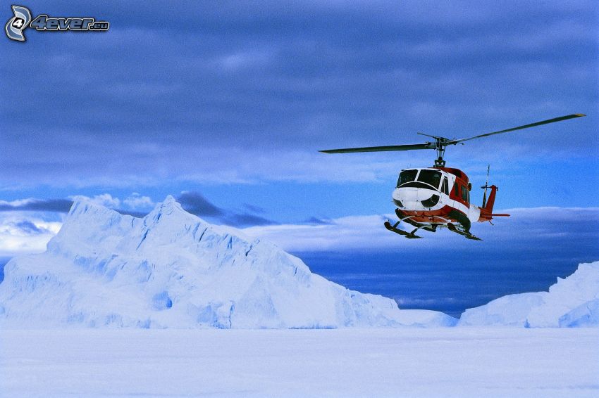 Antarktisz, mentőhelikopter