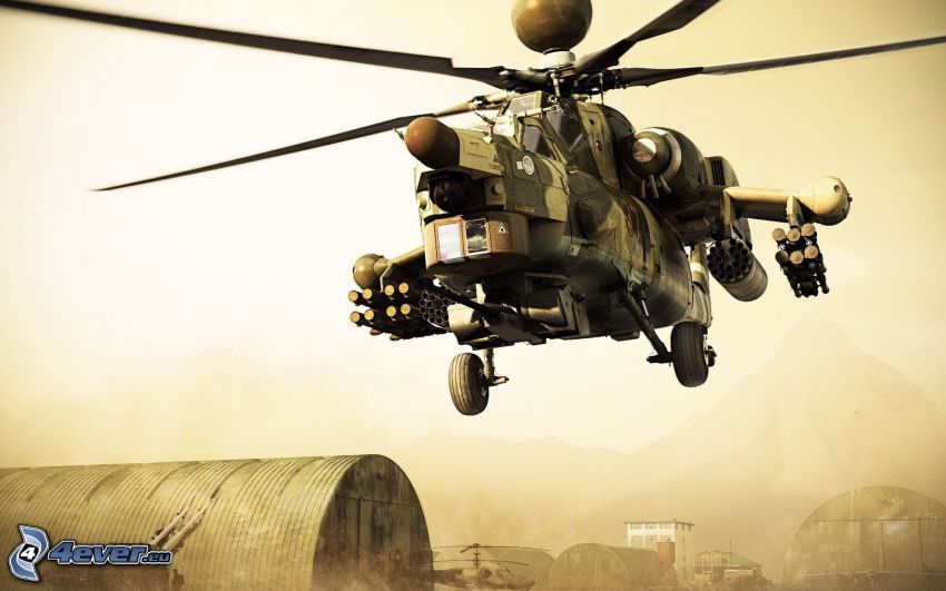 Mil Mi-28, katonai helikopter, bázis