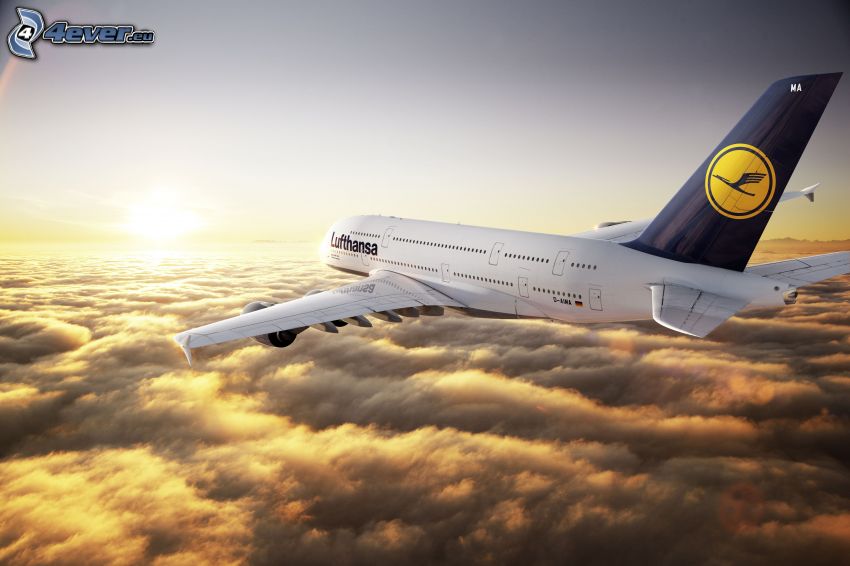 Lufthansa, felhők felett