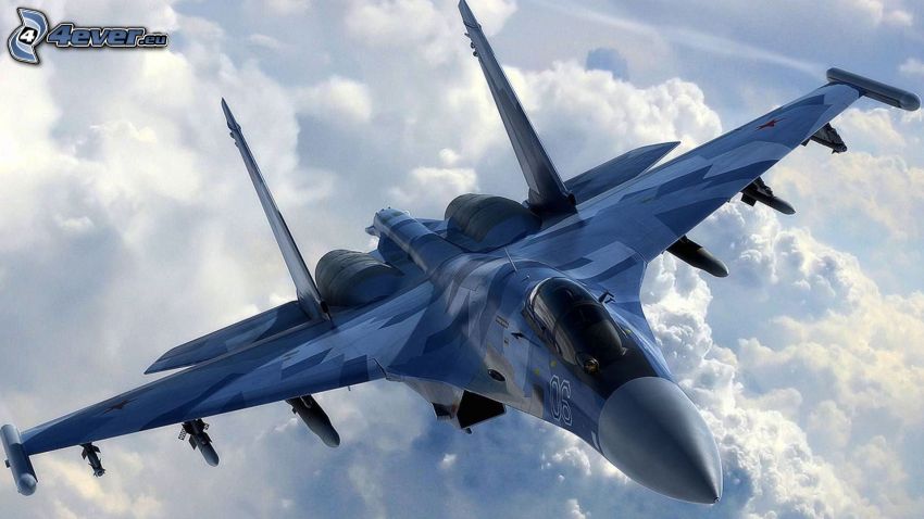 Sukhoi Su-35, felhők